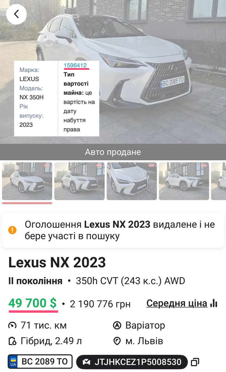Ілюстрація до публікації «Журналіст Середич опублікував реальну вартість автівок митника-мільйонера Миколи Петришина: Lexus NX (2023) та Range Rover (2018), які задекларував начальник посту «Шегині»…»