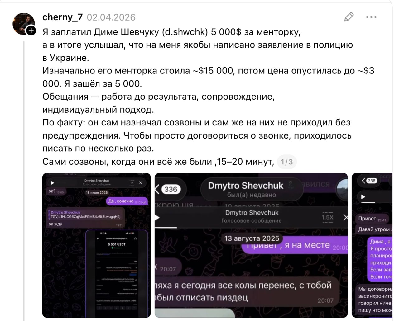 Ілюстрація до публікації «Скам мамонтів по 5 тис. доларів — менторство інфоцигана Діми Шевчука»