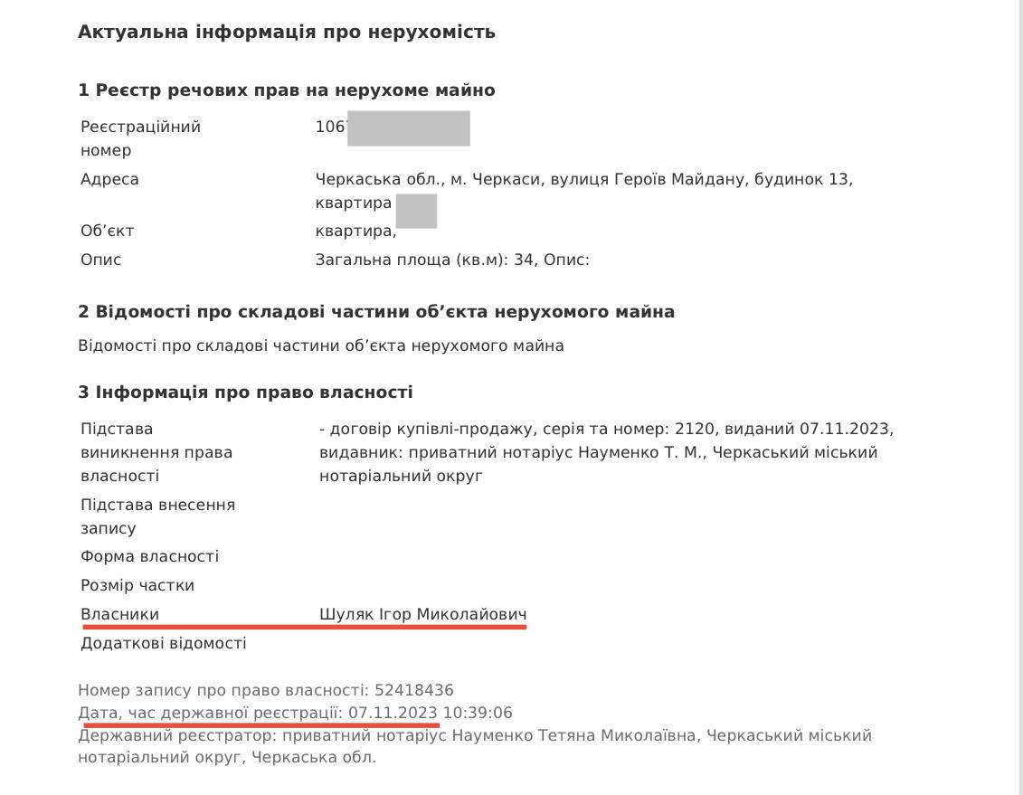 Ілюстрація до публікації «Голова депутатської фракції "Слуга народу" у Черкаській міськраді Араік Мкртчян переписує майно на чоловіка своєї доньки Анни — Ігоря Шуляка»