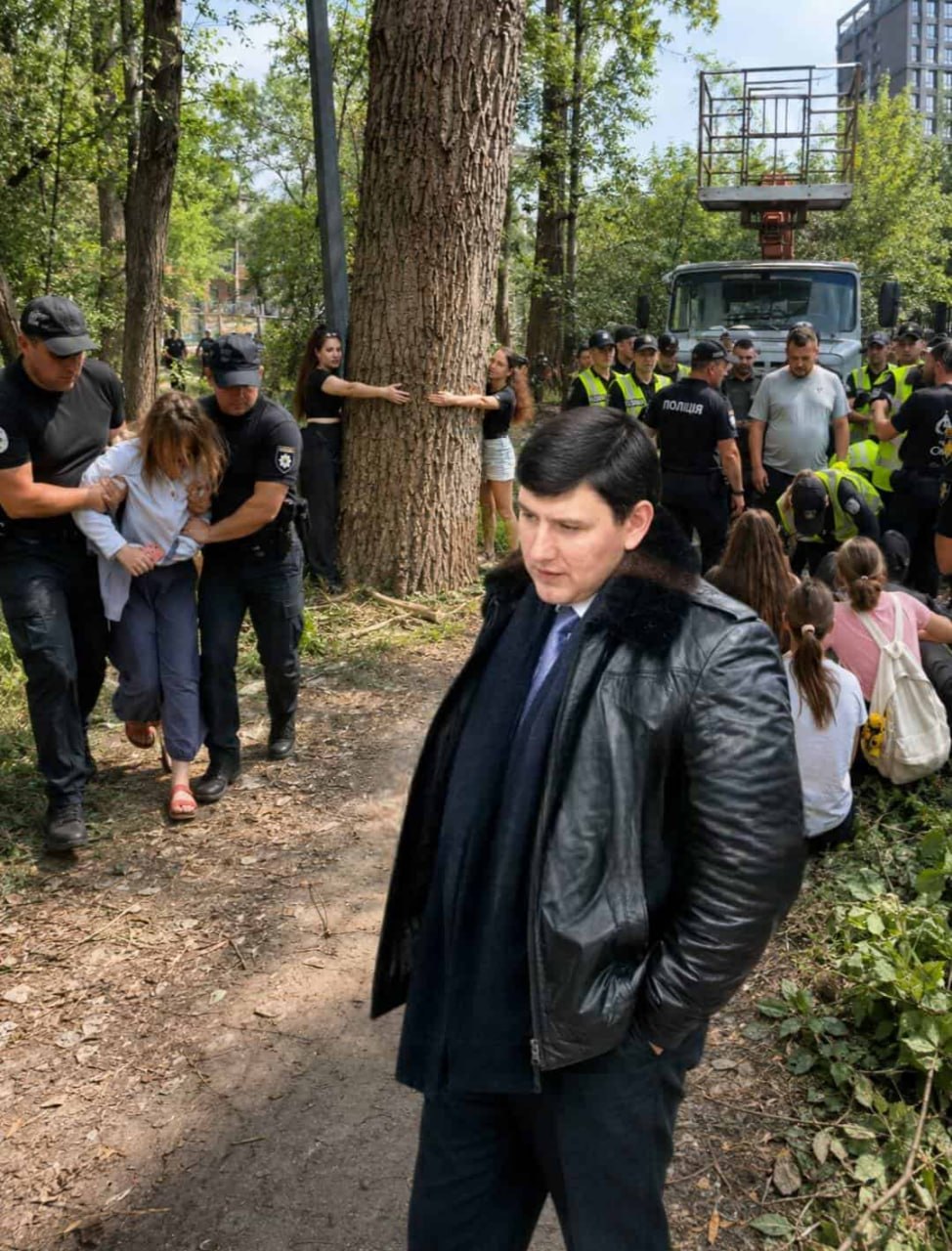 Ілюстрація до публікації «Одним із людей, які стоять за процесами навколо скандального знищення дерев на Теремках, є адвокат Олексій Купрієнко.»