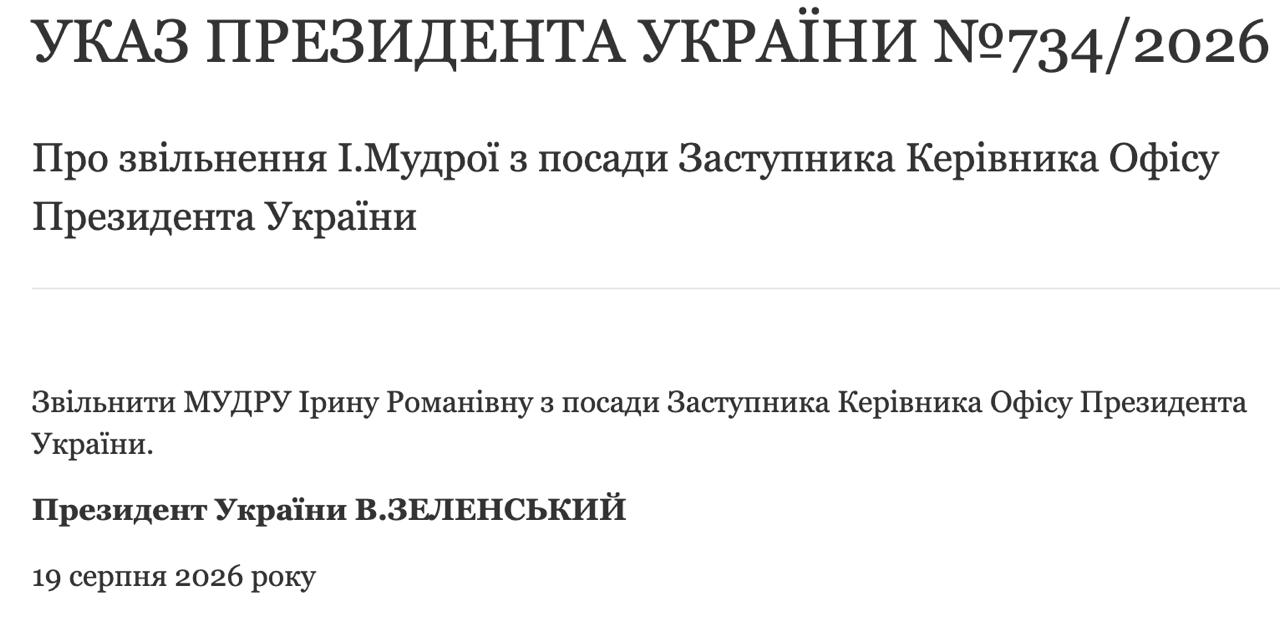 Ілюстрація до публікації «Офіційно Мудру звільнено — ОП 💬 ABleaks_bot 💕 Долучитись»