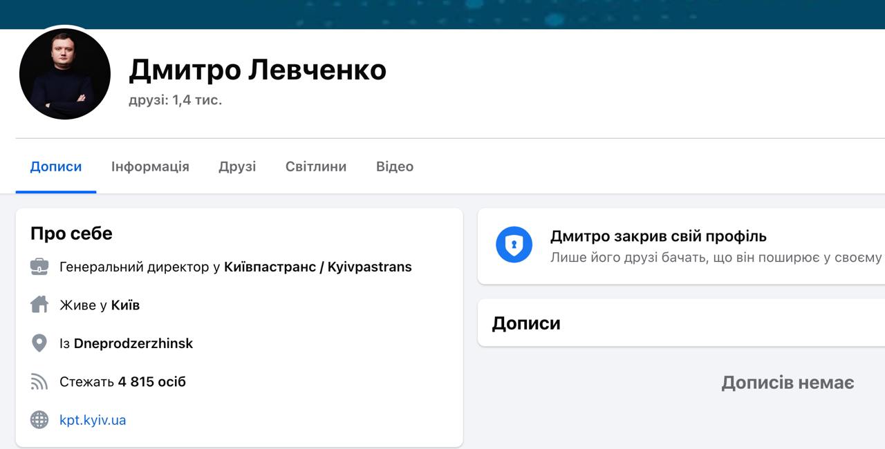 Ілюстрація до публікації «Збираємо інфо про "золотого хлопчика" Кличка: керівника КП "Київпастранс" з 2016 по 2024 Дмитра Левченка.»