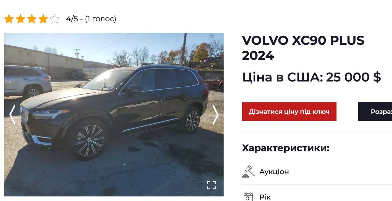 Ілюстрація до публікації «Начальник митного посту Одеської митниці Дмитро Боровик задекларував купівлю в США Volvo XC 90 (2024)»