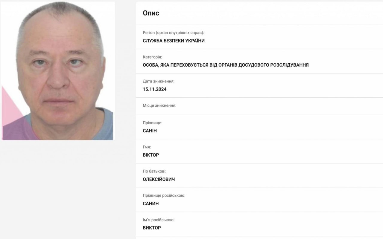 Ілюстрація до публікації «повідомляє: Батька колишнього керівника Держгідрографії Сергія Саніна — Віктора Саніна — розшукує СБУ та БЕБ за підозрою в організації протиправної схеми видачі сертифікатів…»